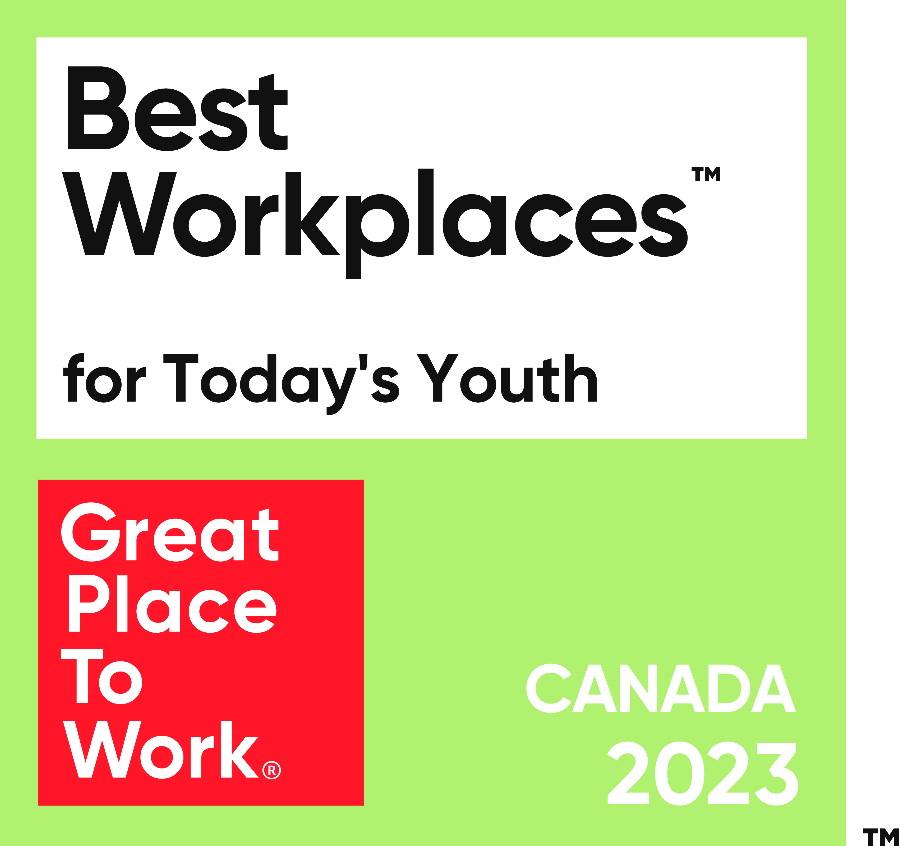 Best Workplaces for Today's Youth - Canada 2023