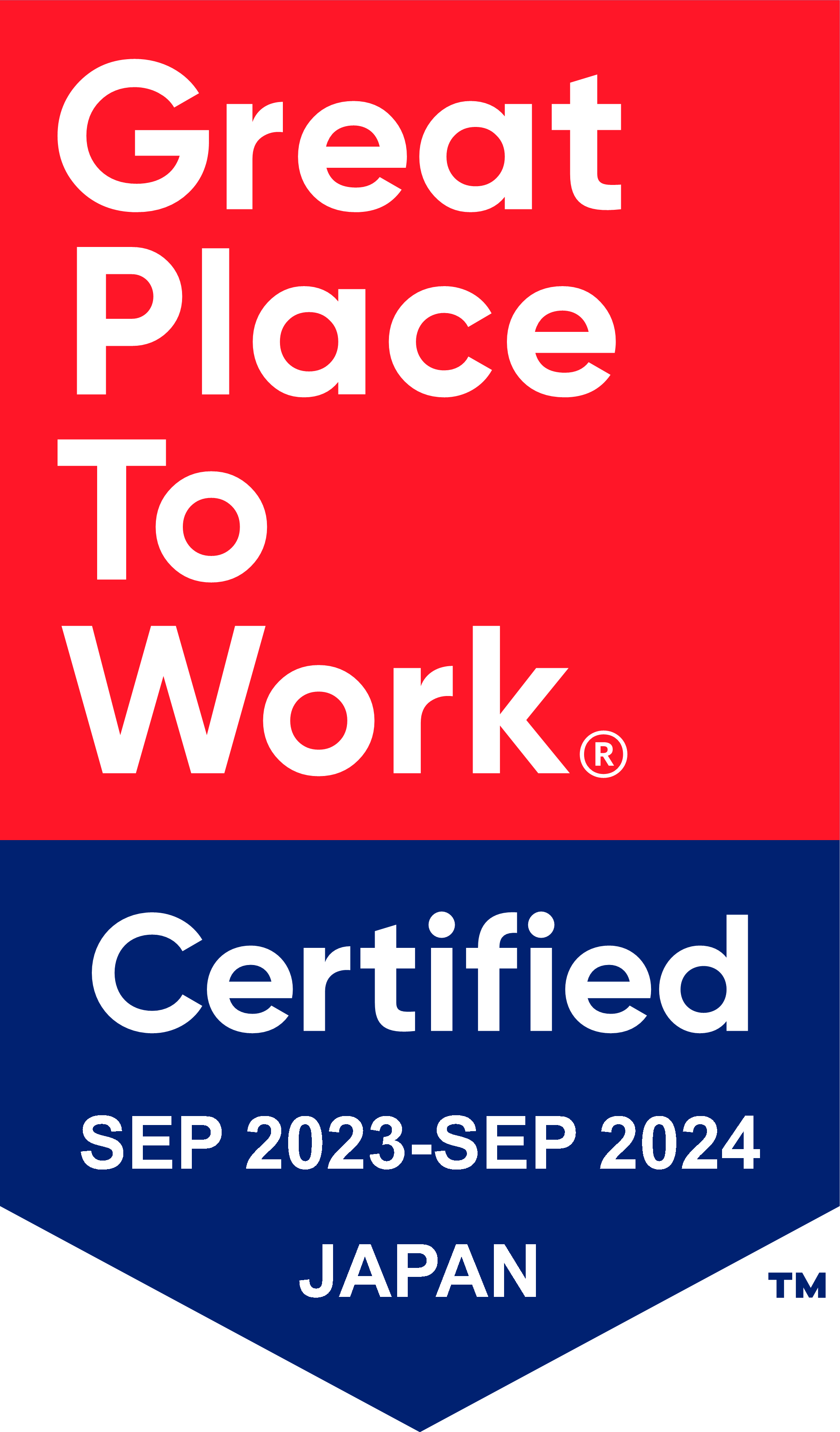 Great Place to Work Award - Certified - Sep 2023 - Sep 2024 - Japan
